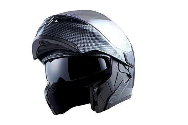 1Storm Motorcycle Modular Dual Visor Sun Shield Flip Up Full Face Helmet