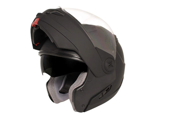 HAWK Helmets ST 1198 Matte Black Modular Full Face Motorcycle Helmet