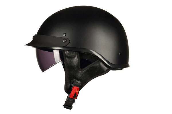 ILM Half shell Motorcycle Helmet with Sun Visor
