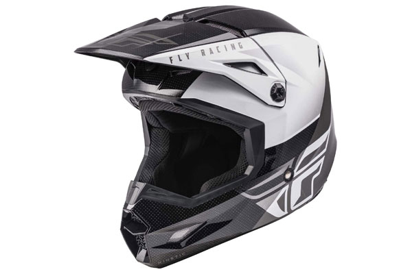 FLY Racing Black & White Dirt Bike Helmet