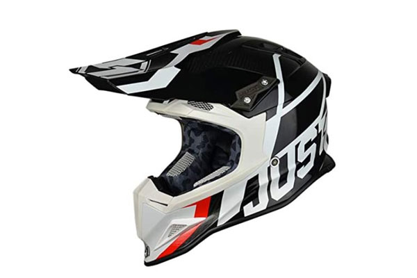 JUST 1 Unit 3K Black and White MX Helmet 