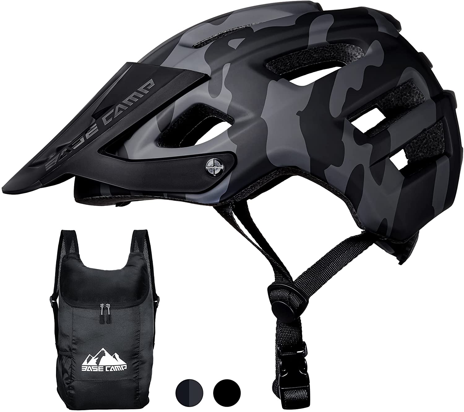 BASE-CAMP-Mountain-Bike-Helmet-Bike-Helmet-with-Visor-for-Adult-Men-Women-Lightweight-Adjustable-Cycling-MTB-Helmet-with-Helmet-Bag
