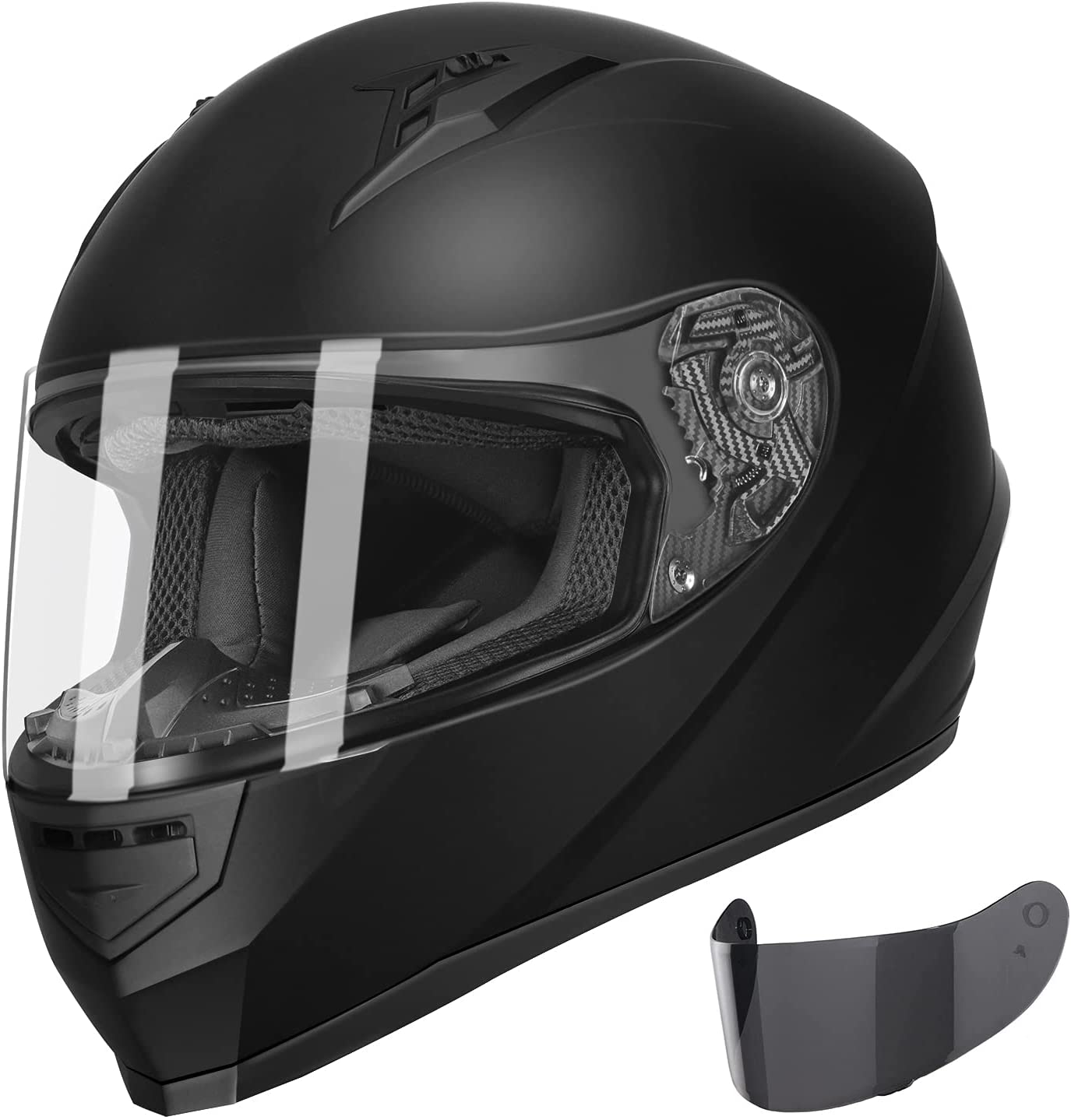 GLX GX11 Full Face Helmet Matte Black Large