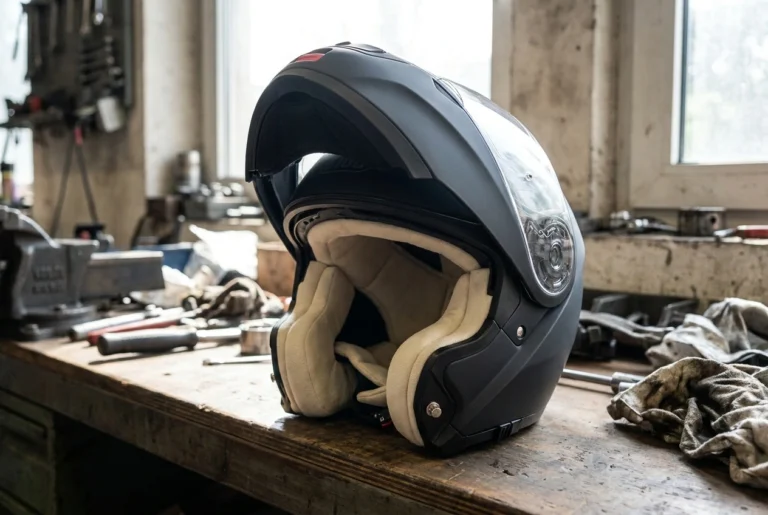 best motorcycle helmet for claustrophobia - modular flip-up helmet with open chin bar