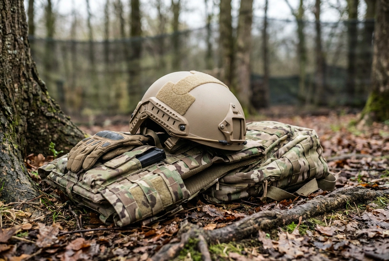 FAST tactical bump helmet on gear