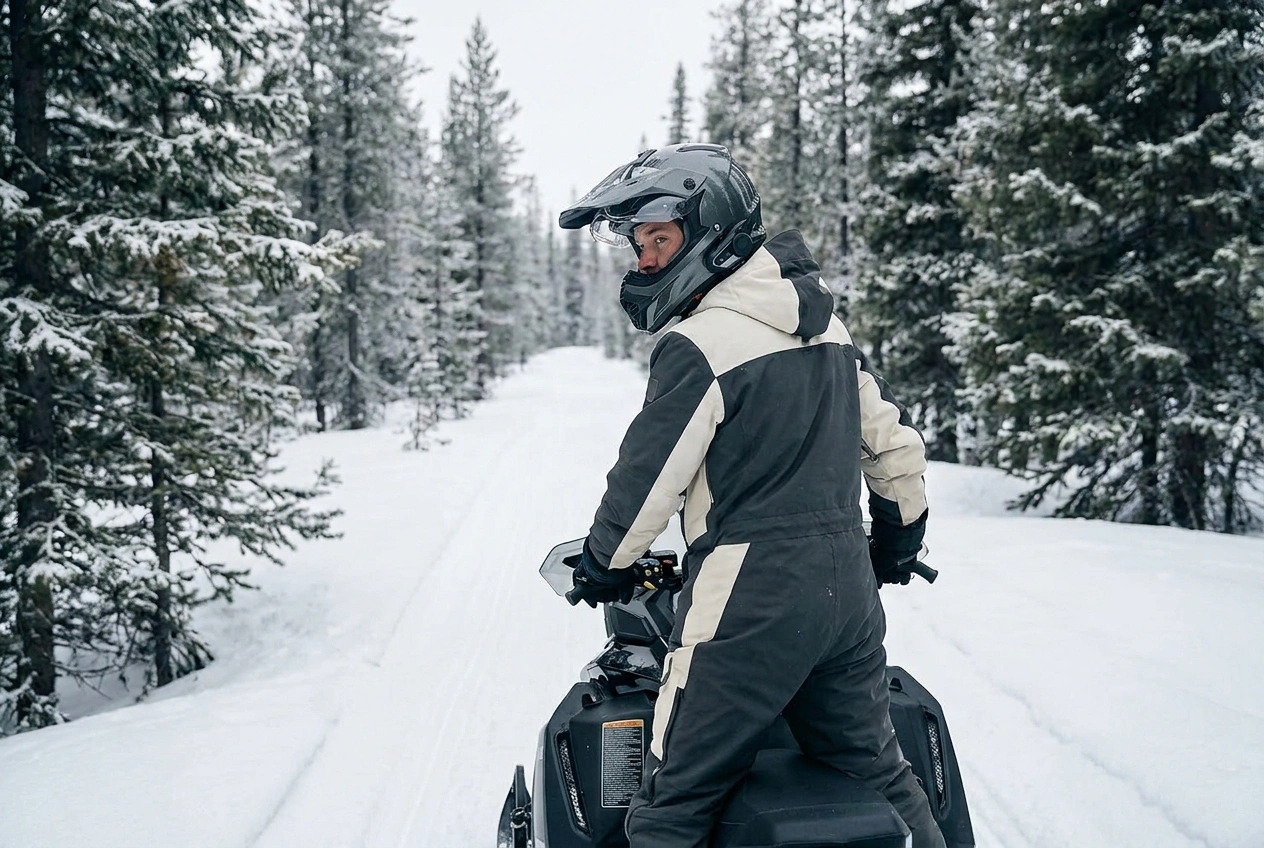 snowmobile communication system intercom mounted on helmet
