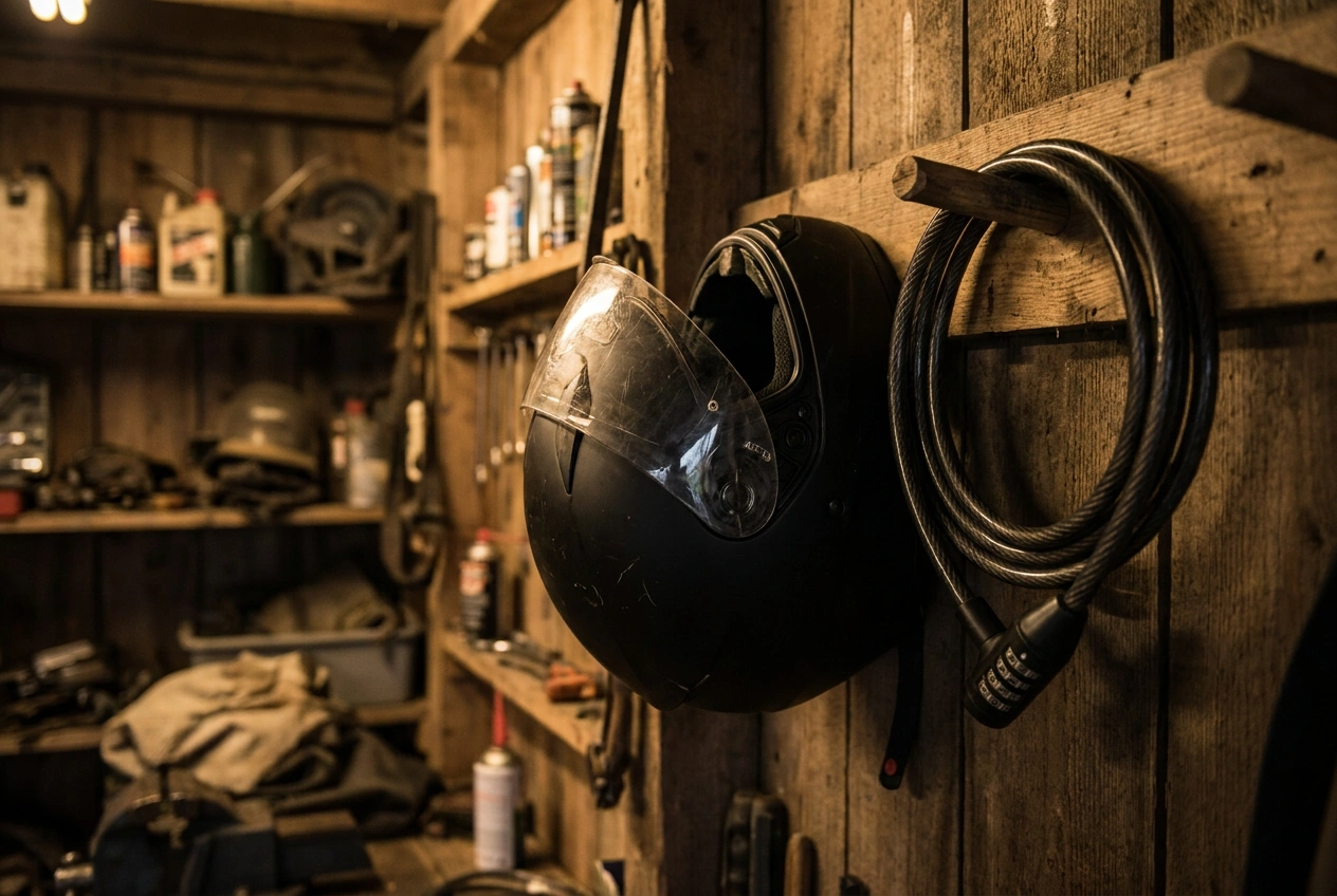 where to store a motorcycle helmet