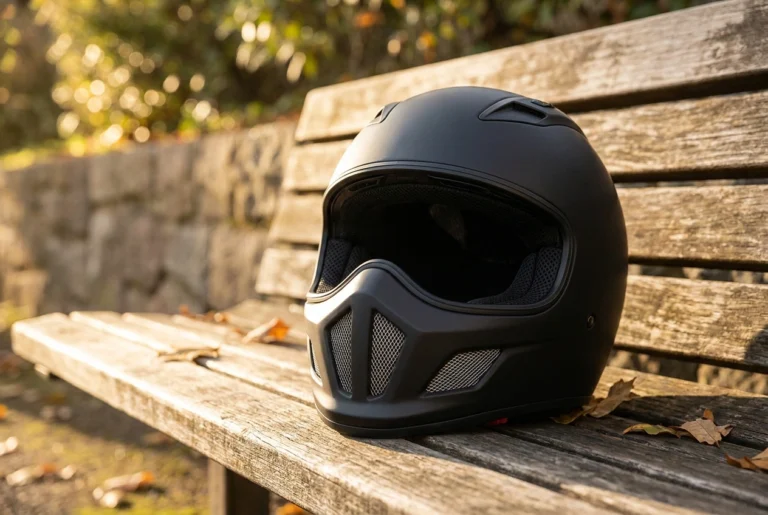 Ventilated full-face motorcycle helmet