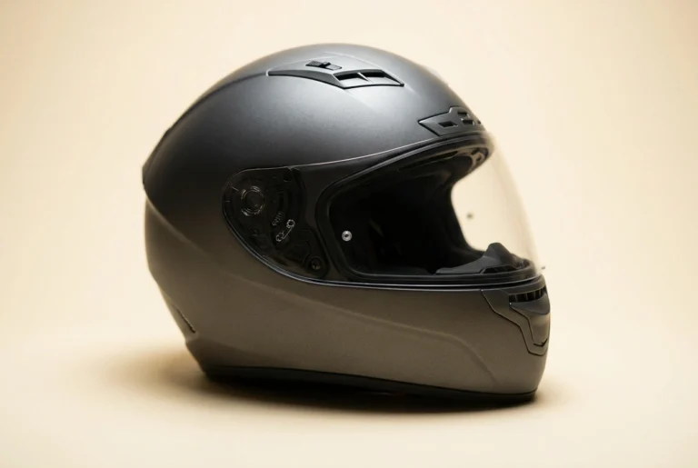Anthracite full-face motorcycle helmet