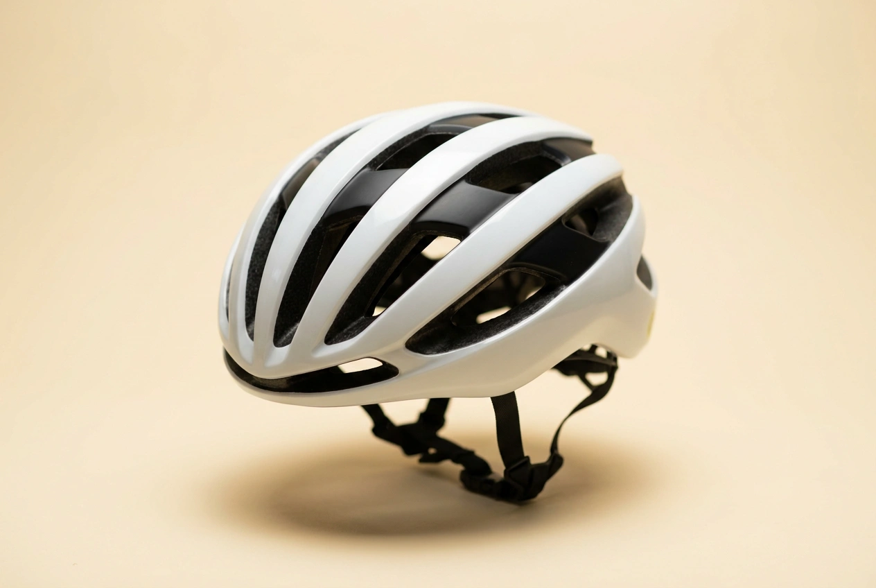 Road cycling bicycle helmet with MIPS